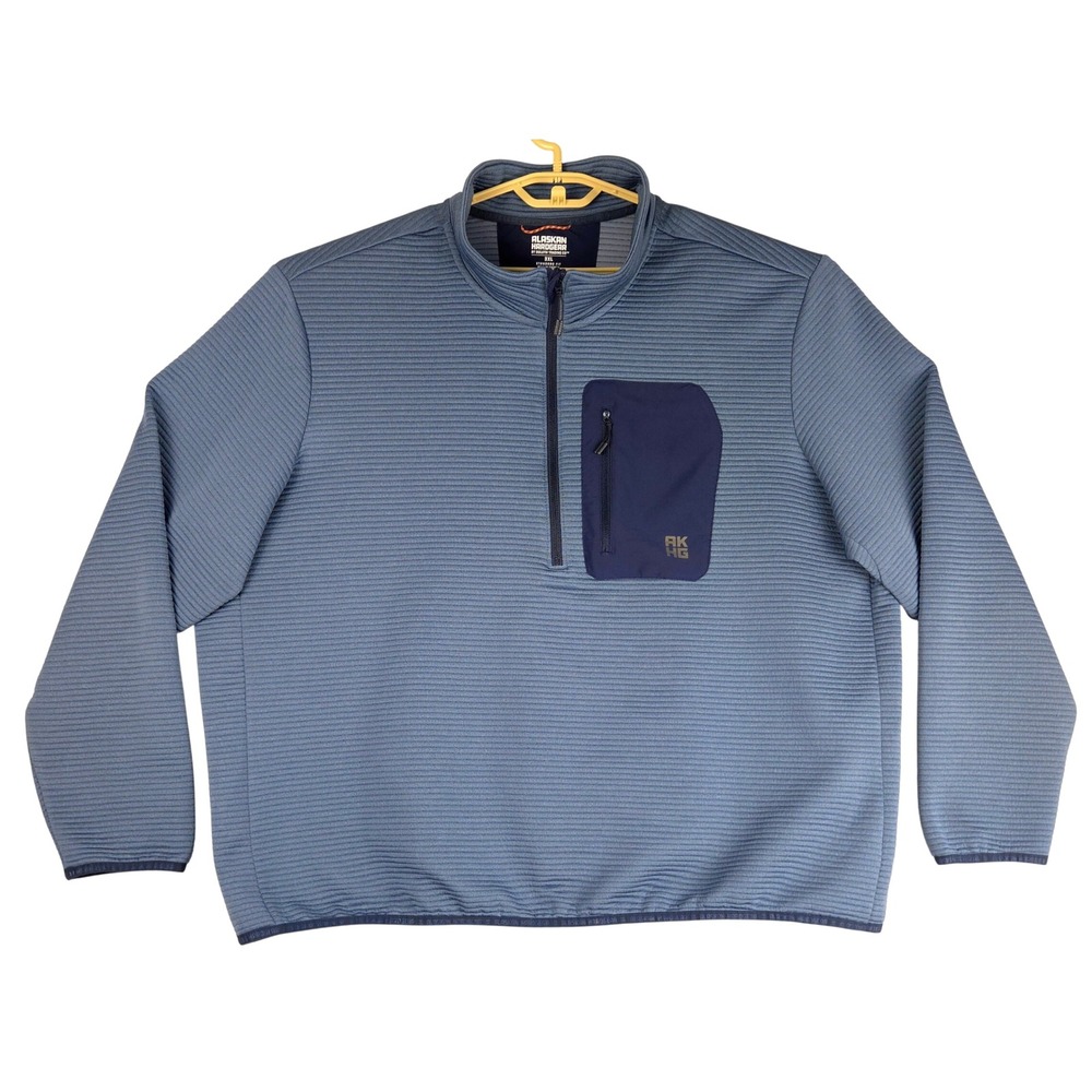 Alaskan Hardgear Duluth Mens Blackburn 3XL Blue Ribbed 1/4 Zip Pullover 90767